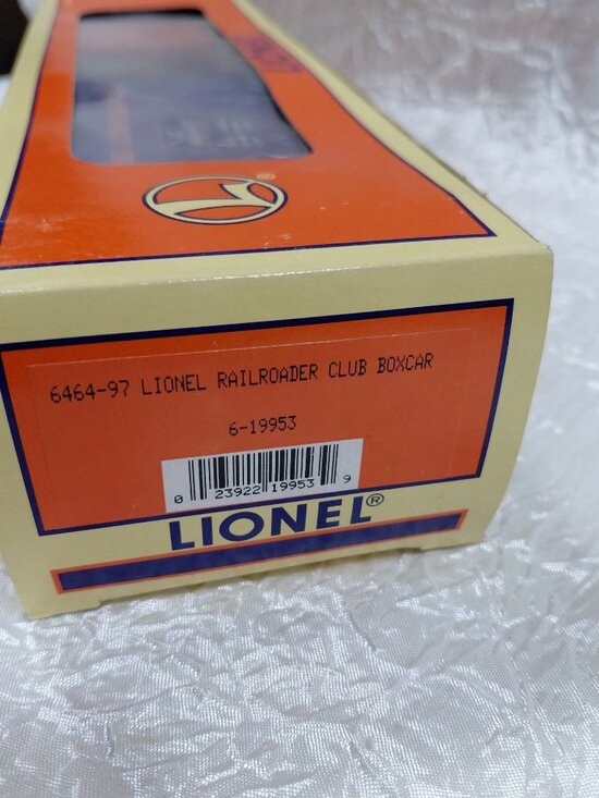Vtg Lionel Railroader Club Boxcar LC 6464-97 New In Box Orange & Blue - Picture 3 of 9